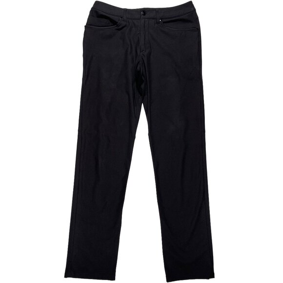 M5968S - Lululemon ABC Classic Fit Warpstreme Pants Black men's size 31x32 - Picture 1 of 10